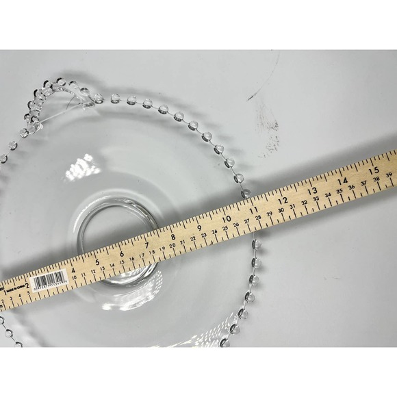 Vintage Candlewick Imperial Glass Beaded Serving Plate 11.5" - Picture 4 of 4